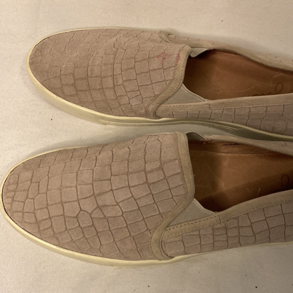 Joie Kidmore Slip On Leather Sneakers 37 Faux Croc - Picture 2 of 7